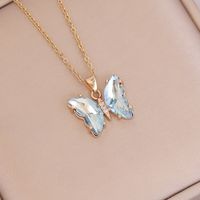 Fashion Butterfly Metal Plating Glass 18K Gold Plated Women'S main image 5