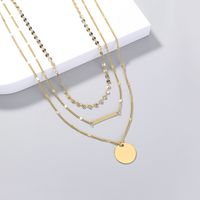 Fashion Simple Round Brand Multi-layer Round Bead Necklace Wholesale Nihaojewelry main image 3