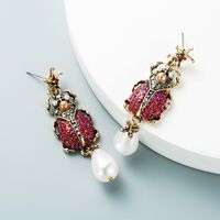 Retro Acrylic Imitation Pearl Insect Earrings Wholesale Nihaojewelry main image 6