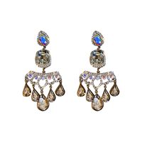 Baroque Rhinestone Crystal Drop Earrings Wholesale Nihaojewelry main image 6