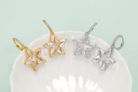 Retro Five-pointed Star Hollow Earrings Wholesale Nihaojewelry main image 5