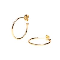 Glossy Circle C-shaped Copper Gold-plated Earrings Wholesale Nihaojewelry main image 6