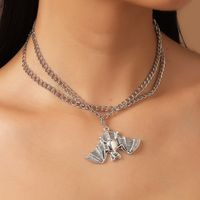 Creative Bat Pendent Multilayer Alloy Necklace Wholesale Nihaojewelry main image 1