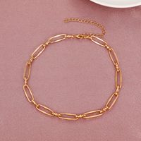 Punk Style Oval Clavicle Chain Alloy Thick Necklace Wholesale Nihaojewelry main image 5