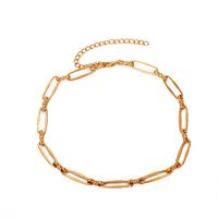 Punk Style Oval Clavicle Chain Alloy Thick Necklace Wholesale Nihaojewelry main image 6