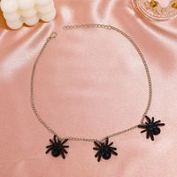 Vintage Gothic Black Spider Pendant Alloy Necklace Wholesale Nihaojewelry main image 3
