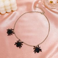 Vintage Gothic Black Spider Pendant Alloy Necklace Wholesale Nihaojewelry main image 4