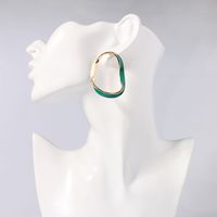Geometric Hollow Dripping Oil Alloy Simple Earrings Wholesale Jewelry Nihaojewelry main image 5