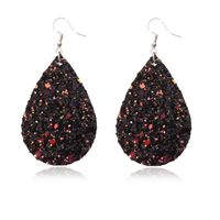 Christmas Leather Pu Sequined Water Drop Earrings Wholesale Nihaojewelry sku image 4