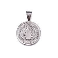 Stainless Steel Round Jesus Tag Pendant Wholesale Nihaojewelry sku image 1