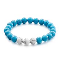 Bracelets De Perles Turquoises Rétro Bleu Et Blanc En Gros Bijoux Nihaojewelry sku image 1