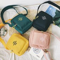 Small Nylon Letter Square Zipper Crossbody Bag sku image 1