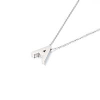 Fashion Glossy 26 Letters Stainless Steel Necklace Wholesale Nihaojewelry sku image 1