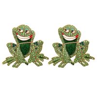 Fashion Animal Frog Diamond Earrings Wholesale Jewelry Nihaojewelry sku image 1