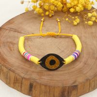 Ethnic Style Retro Color Matching Color Resin Eyes 6mm Color Mixing Polymer Clay Bracelet Bohemian Personalized Bracelet Women sku image 4