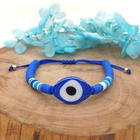 Ethnic Style Retro Color Matching Color Resin Eyes 6mm Color Mixing Polymer Clay Bracelet Bohemian Personalized Bracelet Women sku image 6