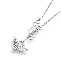 304 Stainless Steel 18K Gold Plated Simple Style Plating Bee Pendant Necklace sku image 1