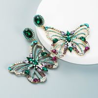 Earring European And American New Personalized Design Hollow Colorized Butterfly Earrings Fashion Temperament Banquet Stud Earring Accessories sku image 1