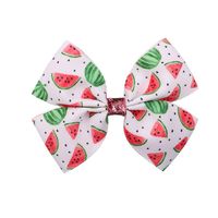 Retro Printing Bow Clashing Color Hairpin Set Wholesale Nihaojewelry sku image 2