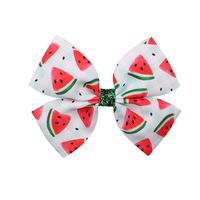 Retro Printing Bow Clashing Color Hairpin Set Wholesale Nihaojewelry sku image 3