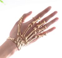 Halloween Exaggerated Metal Skull Ghost Claw Linking Finger Bracelet Wholesale Jewelry Nihaojewelry sku image 2