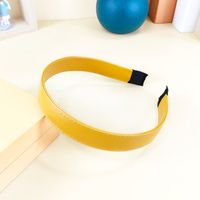 Korean Candy Color Pu Wide Headband Wholesale Nihaojewelry sku image 6