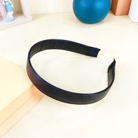 Korean Candy Color Pu Wide Headband Wholesale Nihaojewelry sku image 9