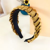 Korean Style Dough-twist Style Plaits Headband Fabric Candy Color Pressure Non-slip Headband Wide Edge Sweet All-matching Pure Color All-matching Hair Accessories sku image 2