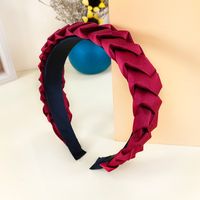 Korean Style Dough-twist Style Plaits Headband Fabric Candy Color Pressure Non-slip Headband Wide Edge Sweet All-matching Pure Color All-matching Hair Accessories sku image 3