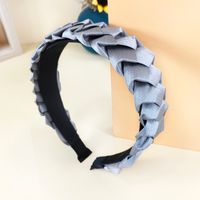 Korean Style Dough-twist Style Plaits Headband Fabric Candy Color Pressure Non-slip Headband Wide Edge Sweet All-matching Pure Color All-matching Hair Accessories sku image 4