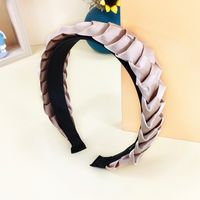 Korean Style Dough-twist Style Plaits Headband Fabric Candy Color Pressure Non-slip Headband Wide Edge Sweet All-matching Pure Color All-matching Hair Accessories sku image 5