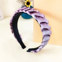 Korean Style Dough-twist Style Plaits Headband Fabric Candy Color Pressure Non-slip Headband Wide Edge Sweet All-matching Pure Color All-matching Hair Accessories sku image 6