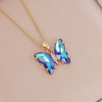 Fashion Butterfly Metal Plating Glass 18K Gold Plated Women'S sku image 1