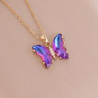 Fashion Butterfly Metal Plating Glass 18K Gold Plated Women'S sku image 3