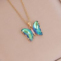 Fashion Butterfly Metal Plating Glass 18K Gold Plated Women'S sku image 4