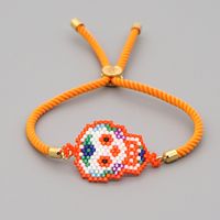 Halloween Ethnic Colored Skull Head Miyuki Bead Woven Bracelet Wholesale Nihaojewelry sku image 3