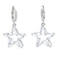 Retro Five-pointed Star Hollow Earrings Wholesale Nihaojewelry sku image 2