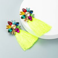 Bohemian Glass Flower Long Color Tassel Earrings Wholesale Nihaojewelry main image 4