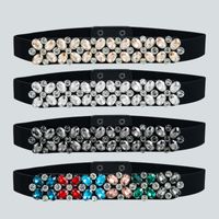 Fashion Color Diamond Elastic Woven Elastic Belt Wholesale Nihaojewelry main image 1