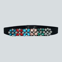 Fashion Color Diamond Elastic Woven Elastic Belt Wholesale Nihaojewelry sku image 1
