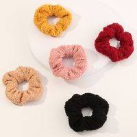 Solid Color Fluffy Hair Scrunchies Set Wholesale Nihaojewelry main image 5