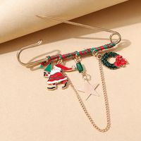 Christmas Series Santa Claus Chain Pin Brooch Wholesale Nihaojewelry sku image 1