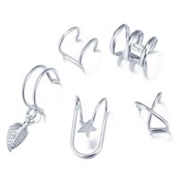 New Non-pierced Ear Clip Set 7-piece Creative Simple Alloy Earring Set sku image 7