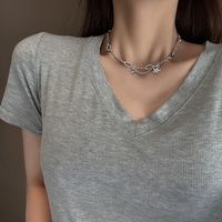 Korean Five-pointed Star Pendant Titanium Steel Necklace Wholesale Nihaojewelry main image 5
