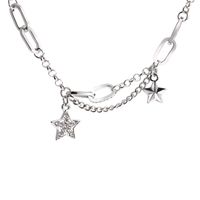 Korean Five-pointed Star Pendant Titanium Steel Necklace Wholesale Nihaojewelry main image 6