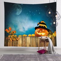 Halloween Hanging Cloth Background Fabric Bedroom Room Decorative Cloth Watercolor Pumpkin Nordic Tapestry Home Cross-border Home main image 3