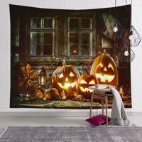 Halloween Hanging Cloth Background Fabric Bedroom Room Decorative Cloth Watercolor Pumpkin Nordic Tapestry Home Cross-border Home main image 4