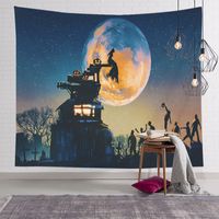 Halloween Hanging Cloth Background Fabric Bedroom Room Decorative Cloth Watercolor Pumpkin Nordic Tapestry Home Cross-border Home main image 5