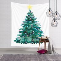 Christmas Watercolor Tree Snow View Print Wall Decoration Tapestry Wholesale Nihaojewelry main image 3