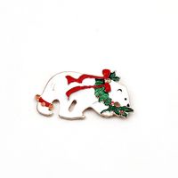 Christmas Alloy Bow Polar Bear Brooch Wholesale Nihaojewelry main image 5